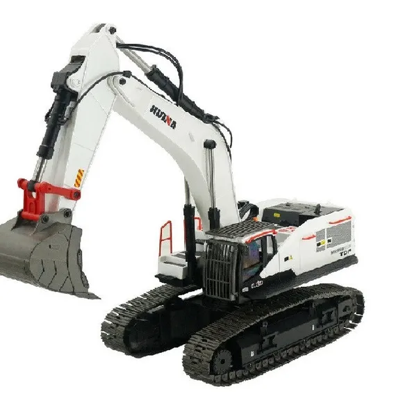 Радиоуправляемый экскаватор белый HUI NA TOYS масштаб 1:14 2.4G - HN1594