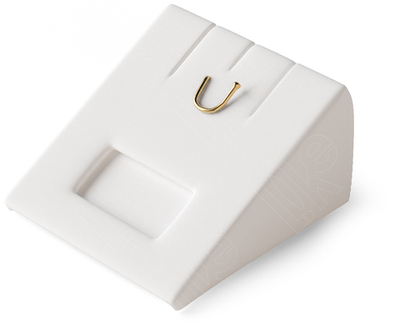 Вкладыш 03 стойка под серьги/подвеску (2 прорези, крючок) с окошком для бирки, прорезь для нитки