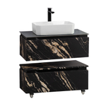 Мебель для ванной со столешницей и накладной раковиной Cezares SLIDER 80 Черный фьюжн SLIDER-800-1C-SO-NF-P