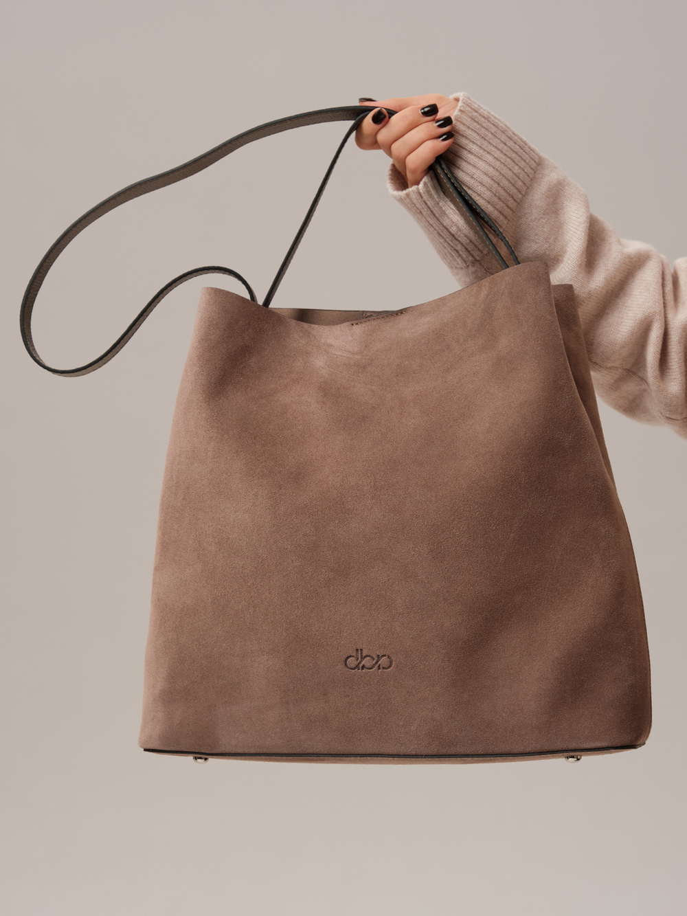 Замшевая сумка шоппер DBR 30948 капучино