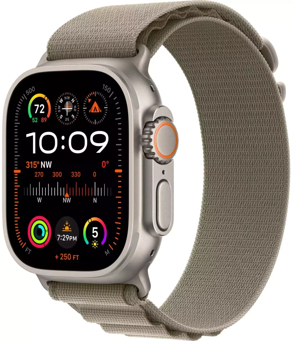 Умные часы Apple Watch Ultra 2 49 мм Titanium Case GPS + Cellular, Olive Alpine Loop L
