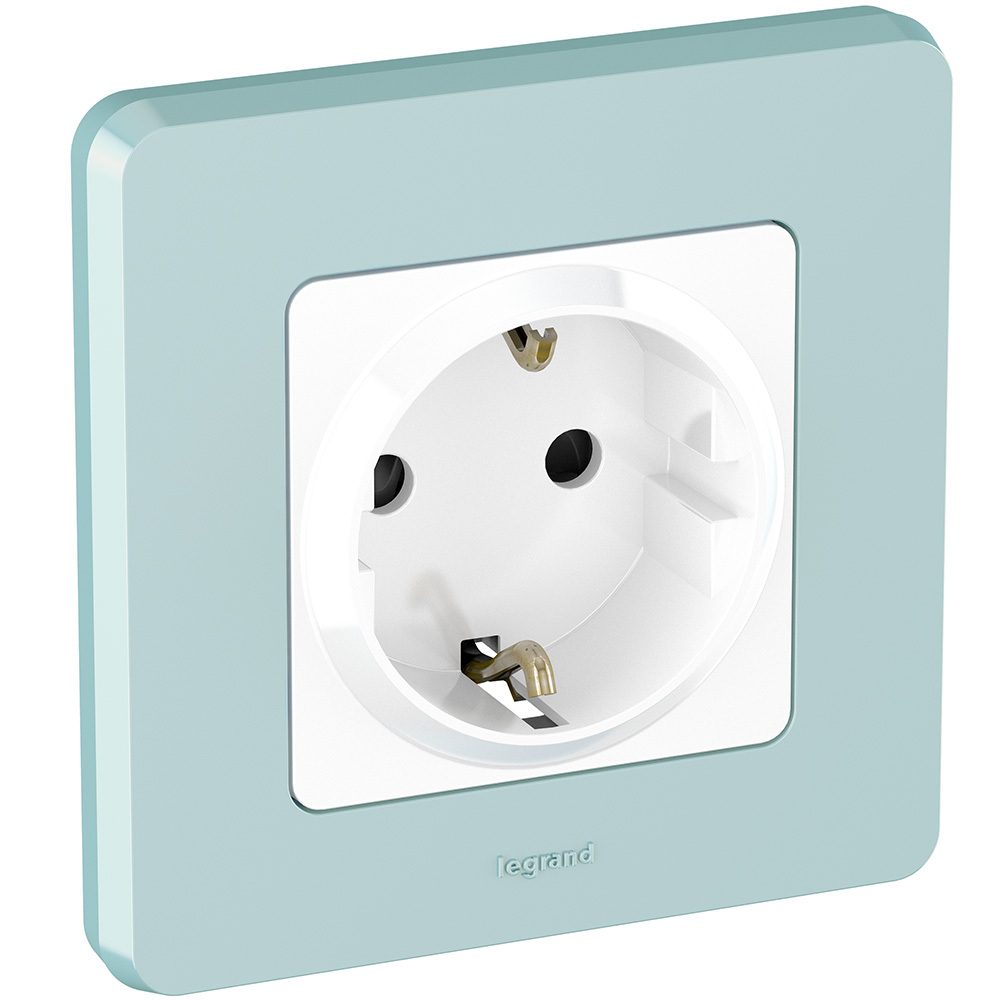 Розетка с заземлением со шторками 16А 250В белый Inspiria Legrand