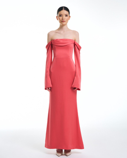 Платье Solaria (Солярия) с рукавами, розовое