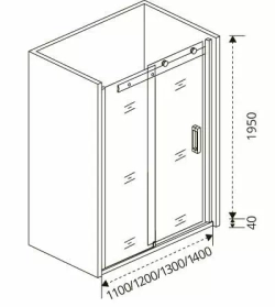 Душевая дверь в нишу Bas Puerta WTW 130*195 без поддона