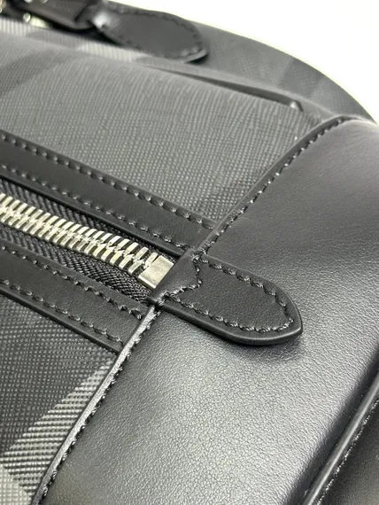 Рюкзак Burberry Rocco в клетку, серый