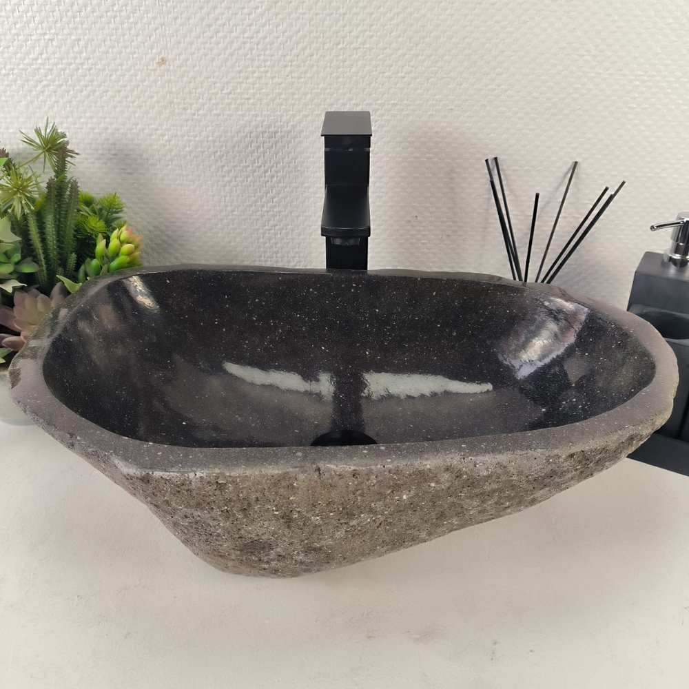 Каменная раковина из речного камня RS-04998 (51*32*15) 0857 из натурального камня