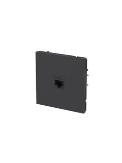 Розетка компьютерная 1-м KANT RJ45 кат.6A без шторки черн. уголь DKC 7012673