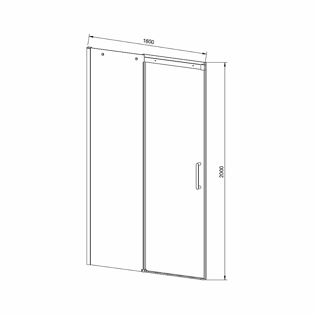 Душевая дверь Vincea Dice VDS-4D160CLGM 160 стекло прозрачное/профиль вороненая сталь
