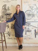 Платье 1368 темно-синий Novita (Акция)