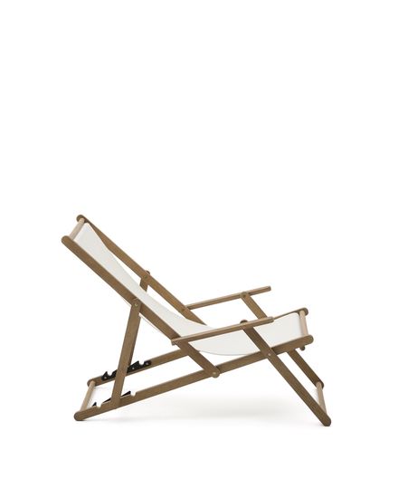 Cкладное кресло Vilara для улицы из акации и текстиля белого цвета La Forma Испания 
