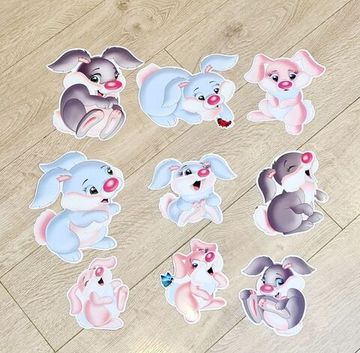 Набор для декора Зайцы, 9шт