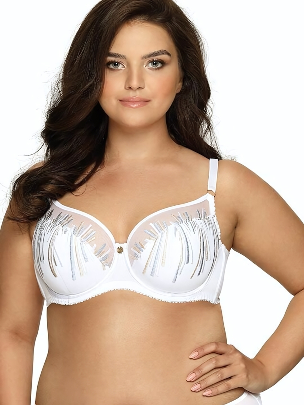 Бюстгальтер на косточках с сшивной чашкой (Размер: 105C) (Цвет: телесный)