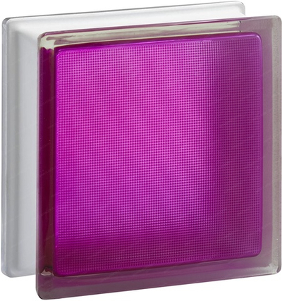 Стеклоблок самба малиновый окрашенный изнутри Vitrablok 19x19x8