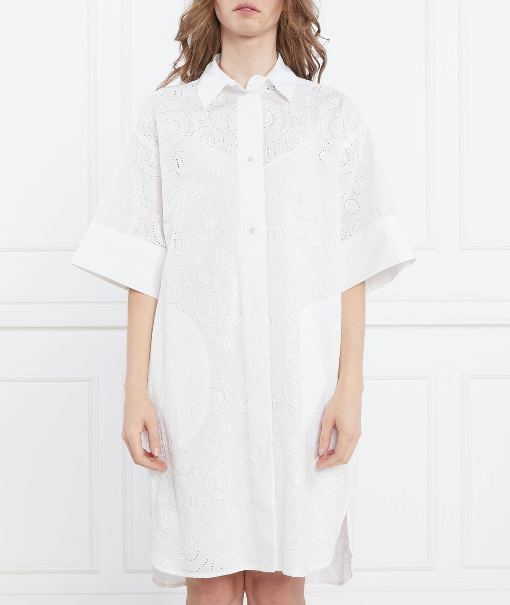 Платье broderie anglaise shirtdress Karl Lagerfeld - белый(231W1302)
