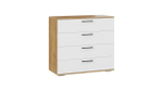 Комод для одежды с ящиками Дуб Крафт золотой/Серый графит 4 ящика 92х41х84 см