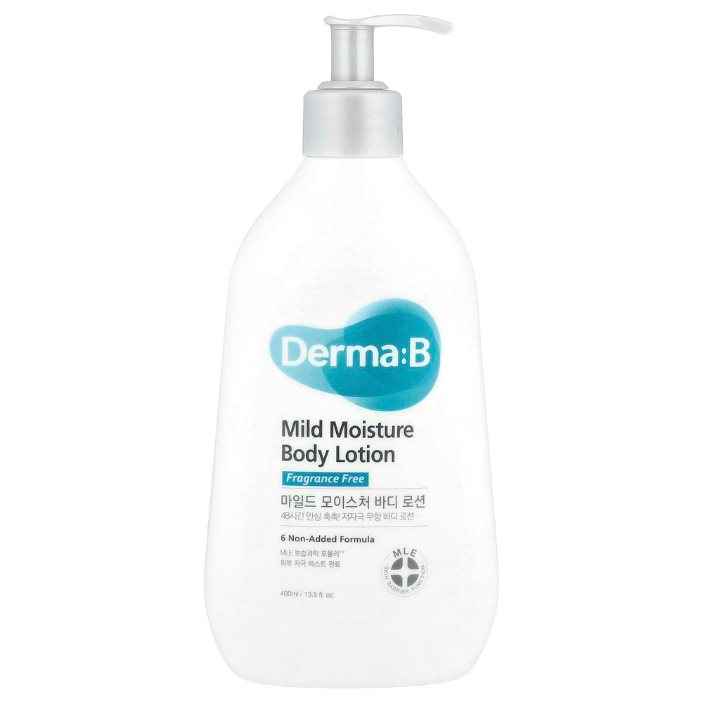 Derma:B, Мягкий увлажняющий лосьон для тела, без отдушек, 400 мл (13,5 жидк. унций)
