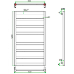 Полотенцесушитель ГРОТА BREZZA 63/120(-), (1 шт)