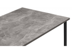Стол деревянный Woodville Лиман 117 х 77 бетон светлый, черный матовый, ножки черные