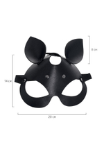 Кожаная маска кошки с ушками (Цвет: черный)