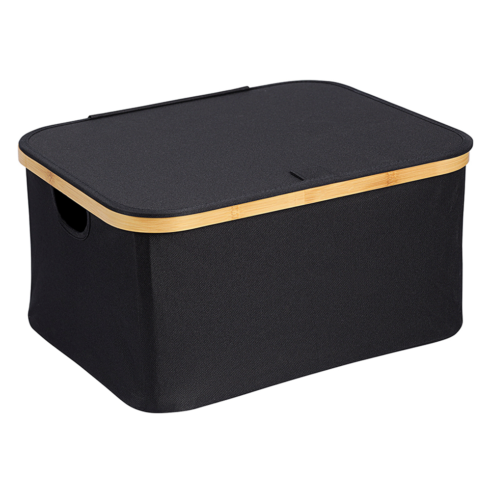 Корзина для белья neat low, 40x33x20 см, черная