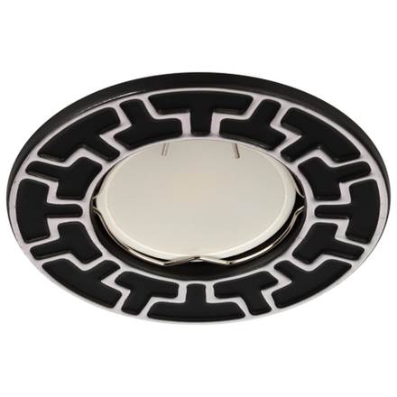 Светильник встраиваемый штампованный ЭРА ST5 CH/BK под лампу MR16 GU5.3 черный/хром