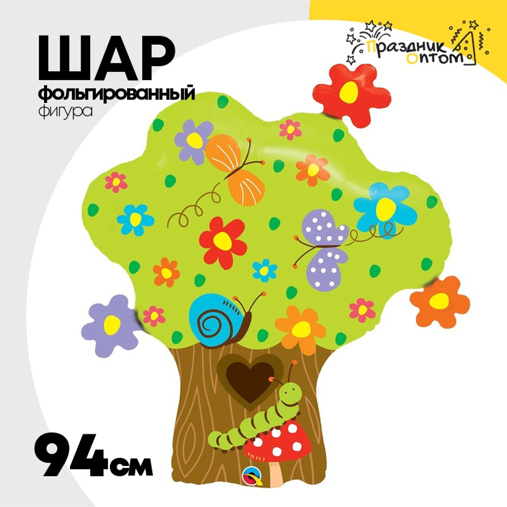 Шар Фольгированный Дерево цветущее (Зеленый)