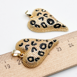 Подвеска Сердце, цвет золото, размер 32*23 мм, цена за 1 шт