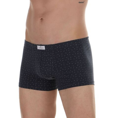 Набор из 2 темно-серых трусов-боксеров - однотонных и в точку (Размер: M) (Цвет: темно-серый)