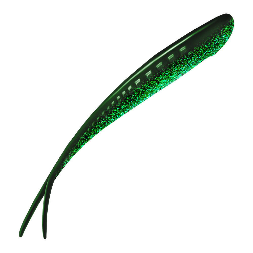Приманка ZUB-HORDA SLAG 222мм(8,7")-2шт, (цвет 040) черный верх-изумрудный низ