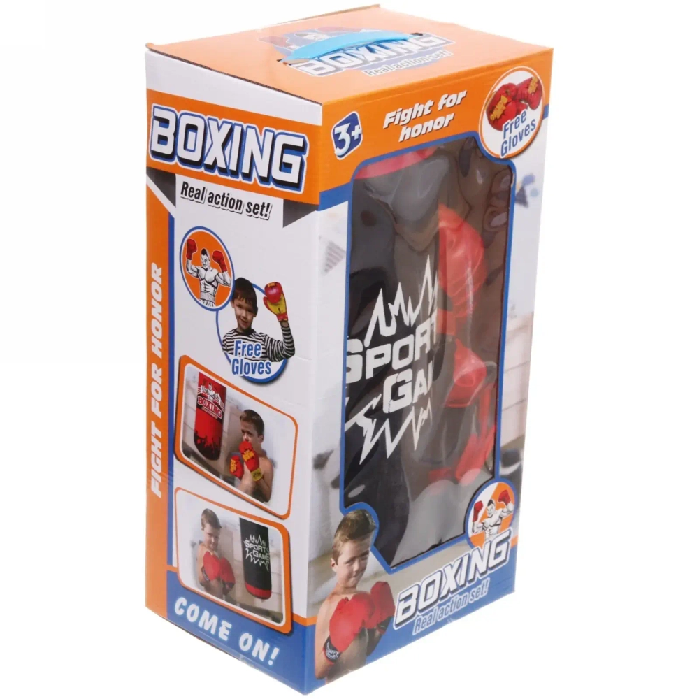 Набор тренировочный для бокса Boxing Set: груша 44 см, 2 перчатки (коробка)