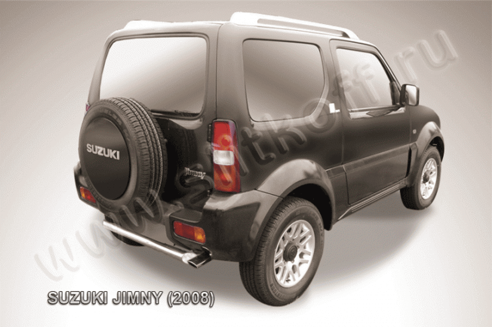 Защита заднего бампера (нержавейка) Suzuki Jimny (1998-2019) d57 (черный)