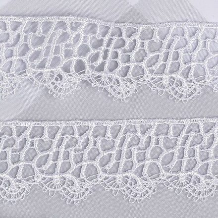 Кружево гипюр KRUZHEVO шир.40мм цв.01 белый