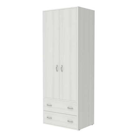 Шкаф 2-х створчатый КарИВи Милана Белое Дерево Белое Дерево