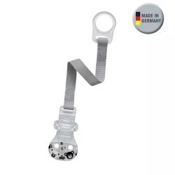 Держатель для пустышки NIP с кольцом серый