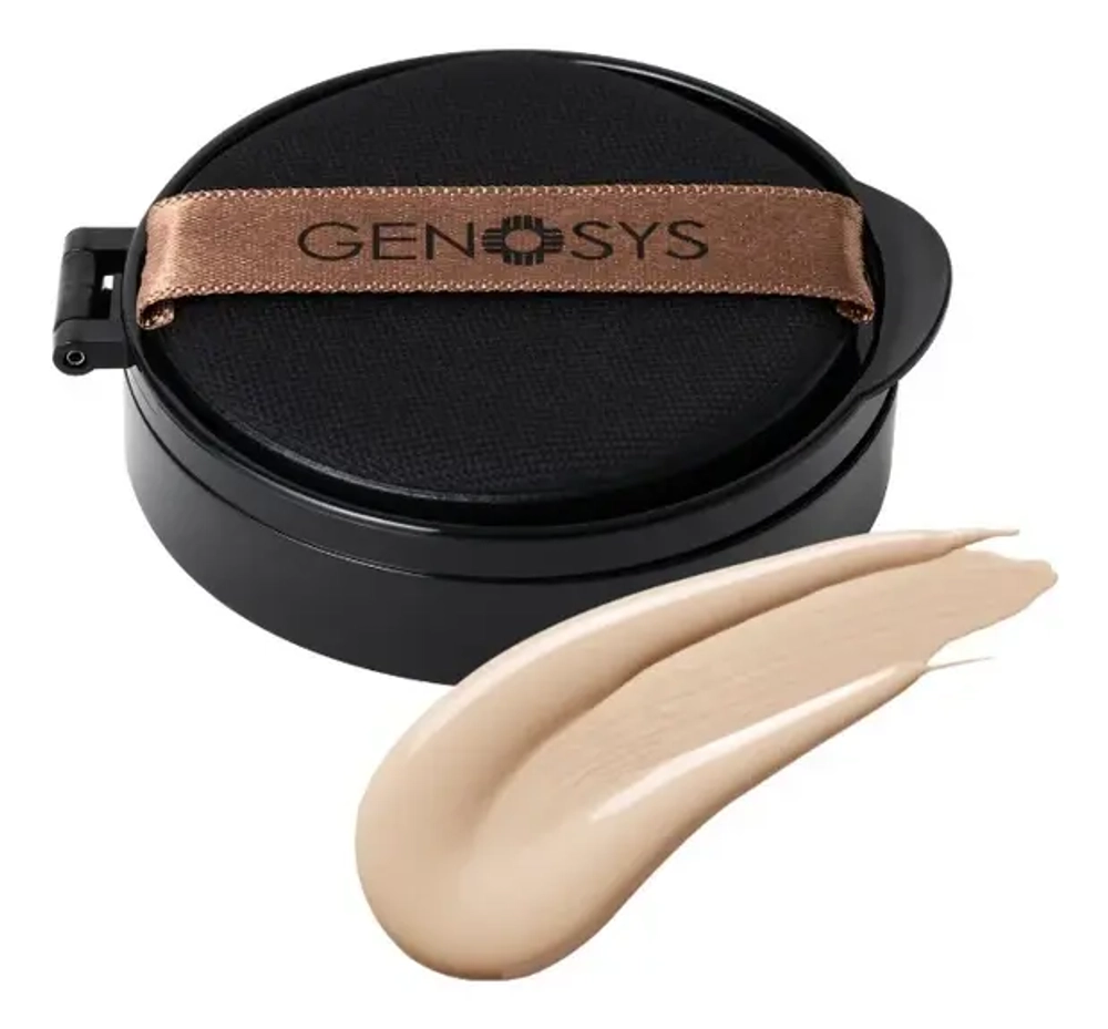 Genosys BB кушон-сменный блок для лица с тонирующим эффектом Skin Caring Blemish Balm Cushion SPF50 PA++++ 15г