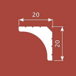 Карниз Ecopolymer, 20x20 мм