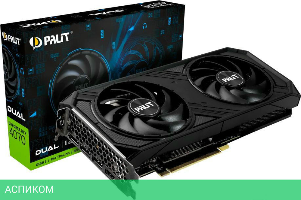 Видеокарта Palit RTX 4070 DUAL 12GB GDDR6X (NED4070019K9-1047D)