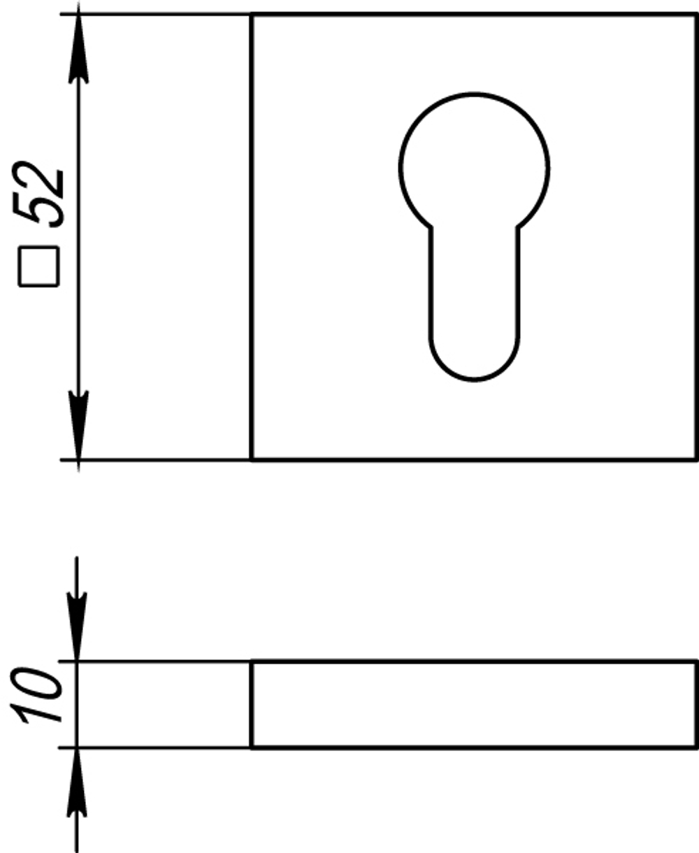 Накладка под цилиндр ET.K.DM51 (ET DM) SN/CP-3 матовый никель/хром