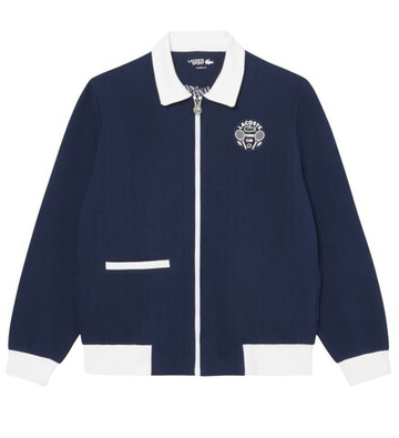 Мужская теннисная кофта Lacoste Tennis Heritage Ultra Dry - navy blue/white