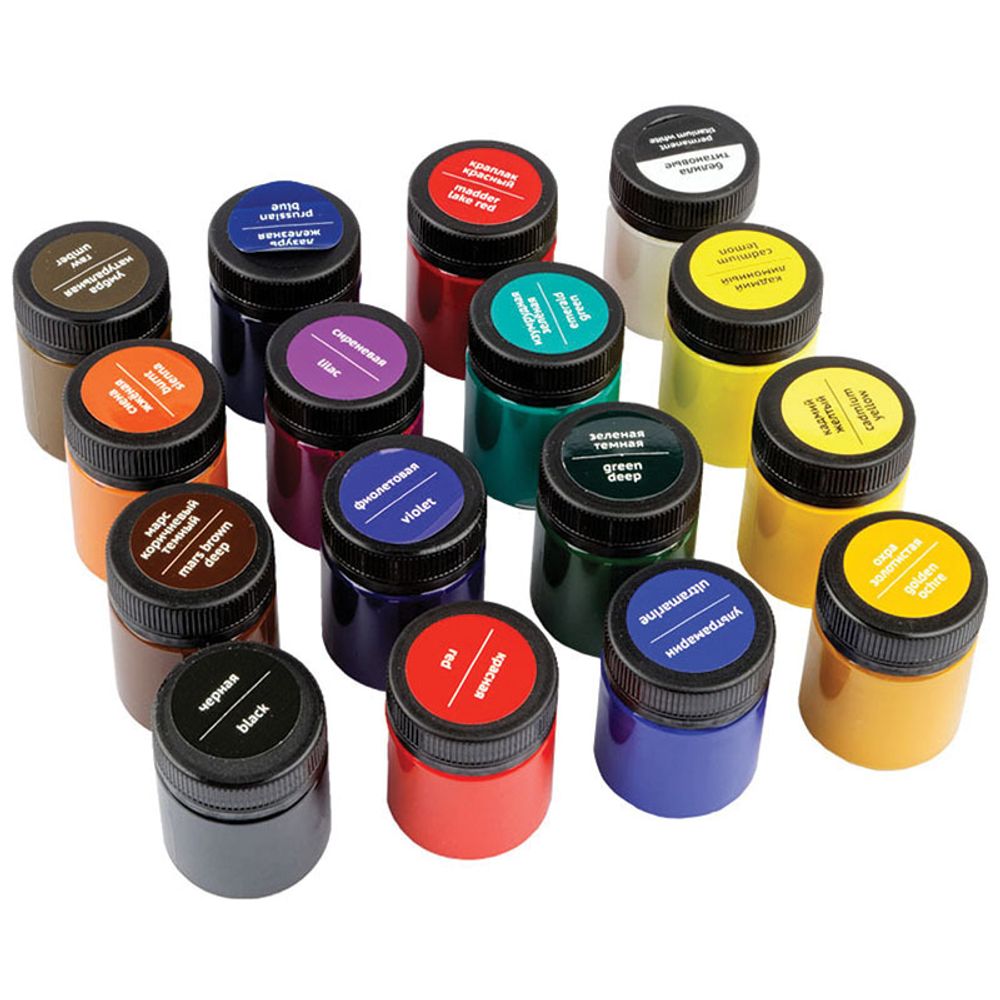 Гуашь художественная 16 цветов по 40мл, Гамма Старый мастер