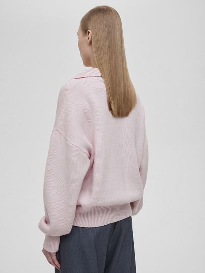 AIM свободного кроя, розовый. 50% шерсть мериноса.