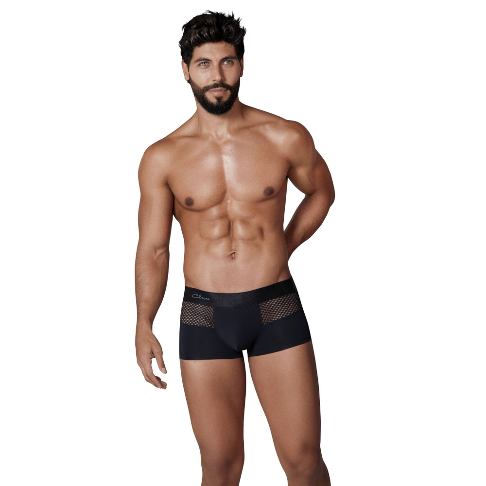 Черные трусы-хипсы с ажурными вставками Urge Trunks (Размер: S) (Цвет: черный)