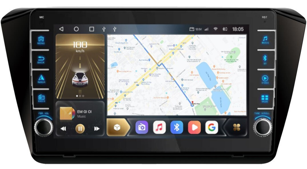 Магнитола для Skoda Superb 2015+ (без штатного усилителя) - Carmedia OL-1917 (кнопки и крутилки), Android 12, TS10, CarPlay, 4G SIM-слот