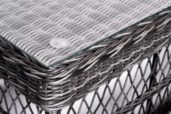 "Асти" лаунж-зона из искусственного ротанга на 4 персоны, цвет графит