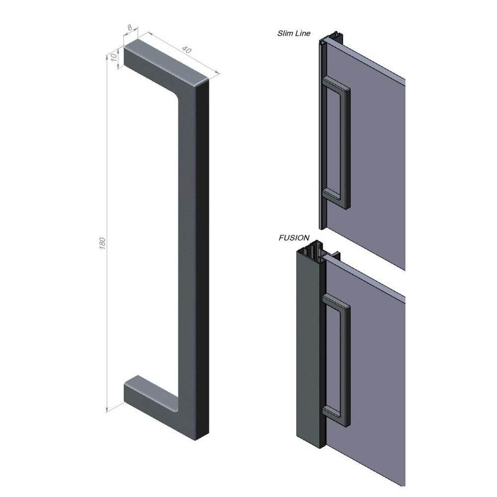 Ручка накладная, шампань матовая (AA0037) Aristo