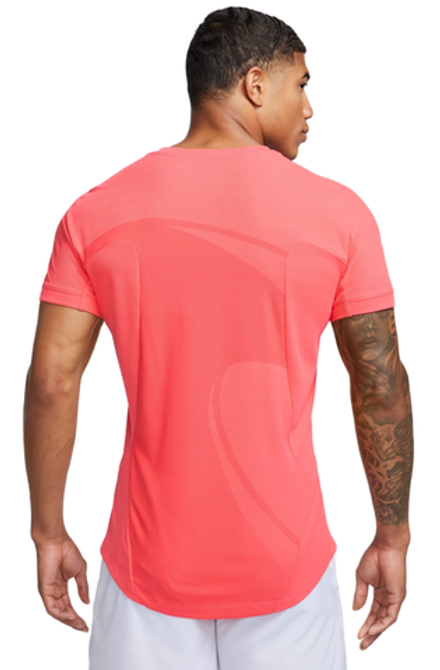 Мужская теннисная футболка Nike Dri-Fit Rafa Tennis Top - белый, Оранжевый