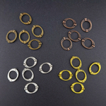 Рамки Металлические Овальные 19,2х14,8 мм с отверстием 12 мм для бусины, цвет: Родий/Золото/Бронза/Медь