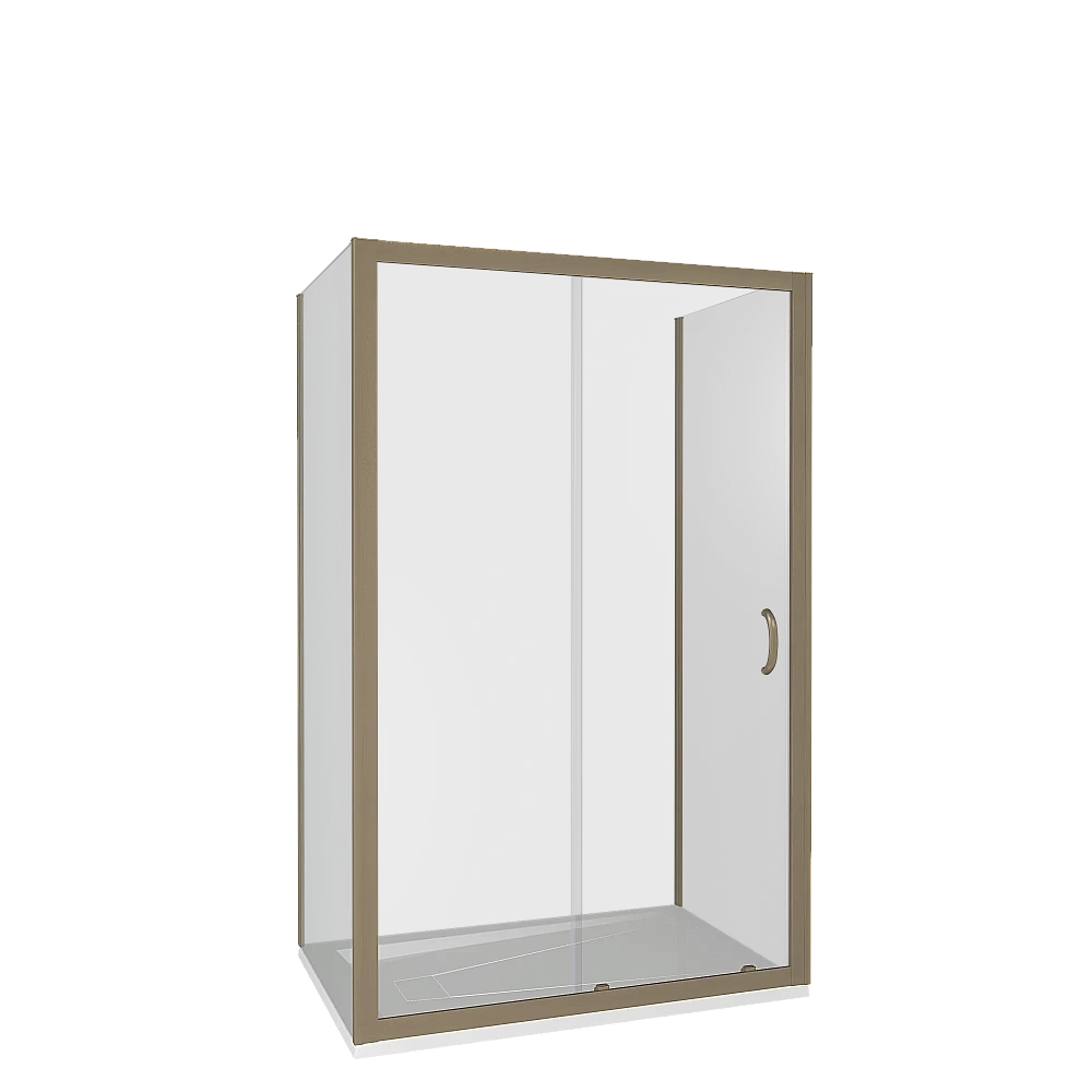 Душевой уголок Good Door JAZZ WTW+SP+SP 130х90 стекло прозрачное/профиль золото