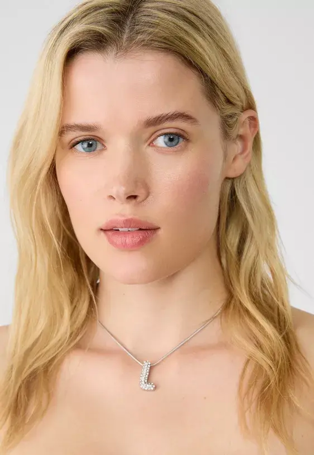 STRADIVARIUS Ожерелье с инициалами из горного хрусталя, серый