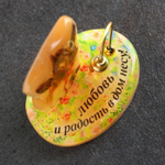 Сувенир "Пара кроликов - любовь и радость в дом несу!", с колокольчиком, на подставке, селен